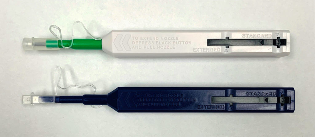 Product photo of Megladon 1.25mm and 2.5mm fiber optic click cleaner